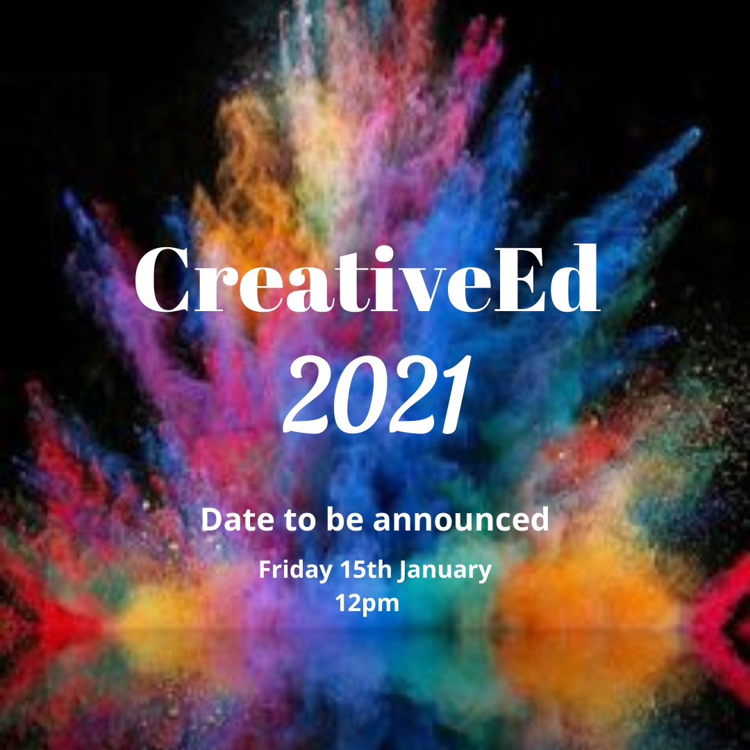 CreativeED2021's tweet photo. OMG!!! #CreativeED2021 is here!!!Calling all #Creative educators and anyone who feels passionate about #creativity and would love to be involved! Now's the time to RT and make yourselves known for this event! Official date announced this Friday 12pm! 😀🎉🎉 https://t.co/wlsXDZg0ko
