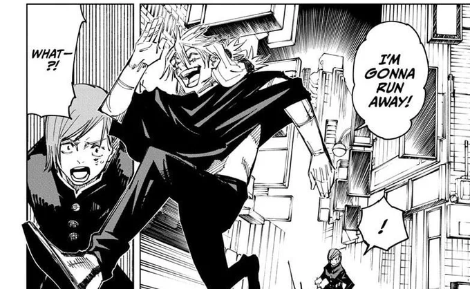 before yall start yes i know that was mahito's weaker clone but you need to acknowledge how nobara used even that to her advantage, understood the situation in less than two chapters AND she cornered him so bad he needed to literally run away 