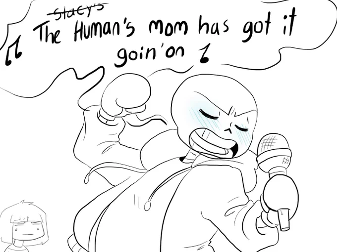 Drunk karoke.
This was way funnier in my head, oh well. #soriel #undertale #sans 