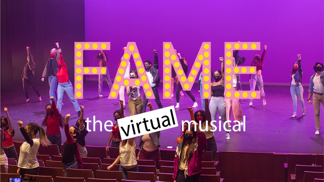 HSPVA's tweet photo. Baby look at me!  Our first VIRTUAL All-School Musical FAME premieres Friday, 1/15 at 7 pm.  Streaming performances throughout the weekend. You don't want to miss it! Tix available at https://t.co/HlcTDUJYbA @HoustonISD @HSPVAFriends https://t.co/yw9nHOlV60