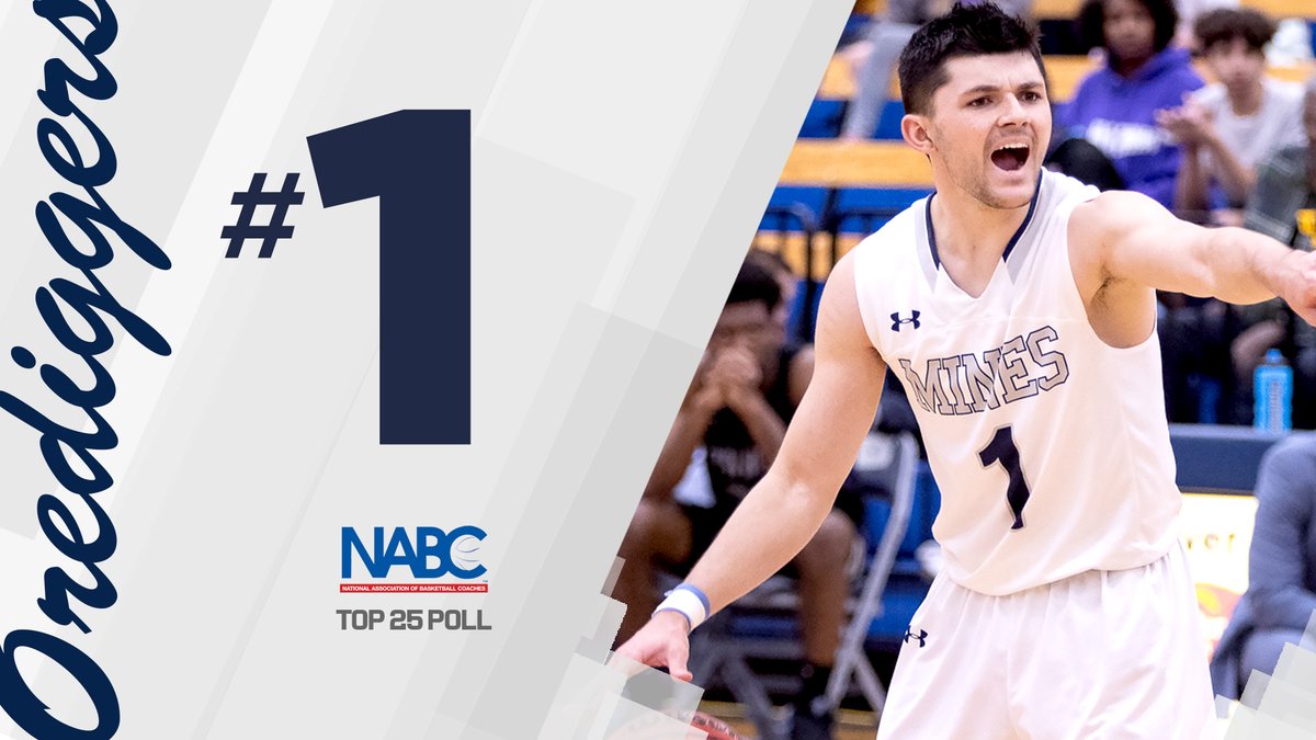For the second time in program history, <a href="/minesmbb/">Mines Basketball</a> sits atop the <a href="/NABC1927/">NABC</a> poll as the nation's #1 team!