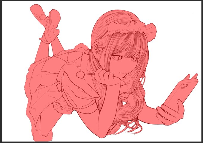 マスクマスク。後々ソファと人物別々にぼかす気がしたので分けた。 