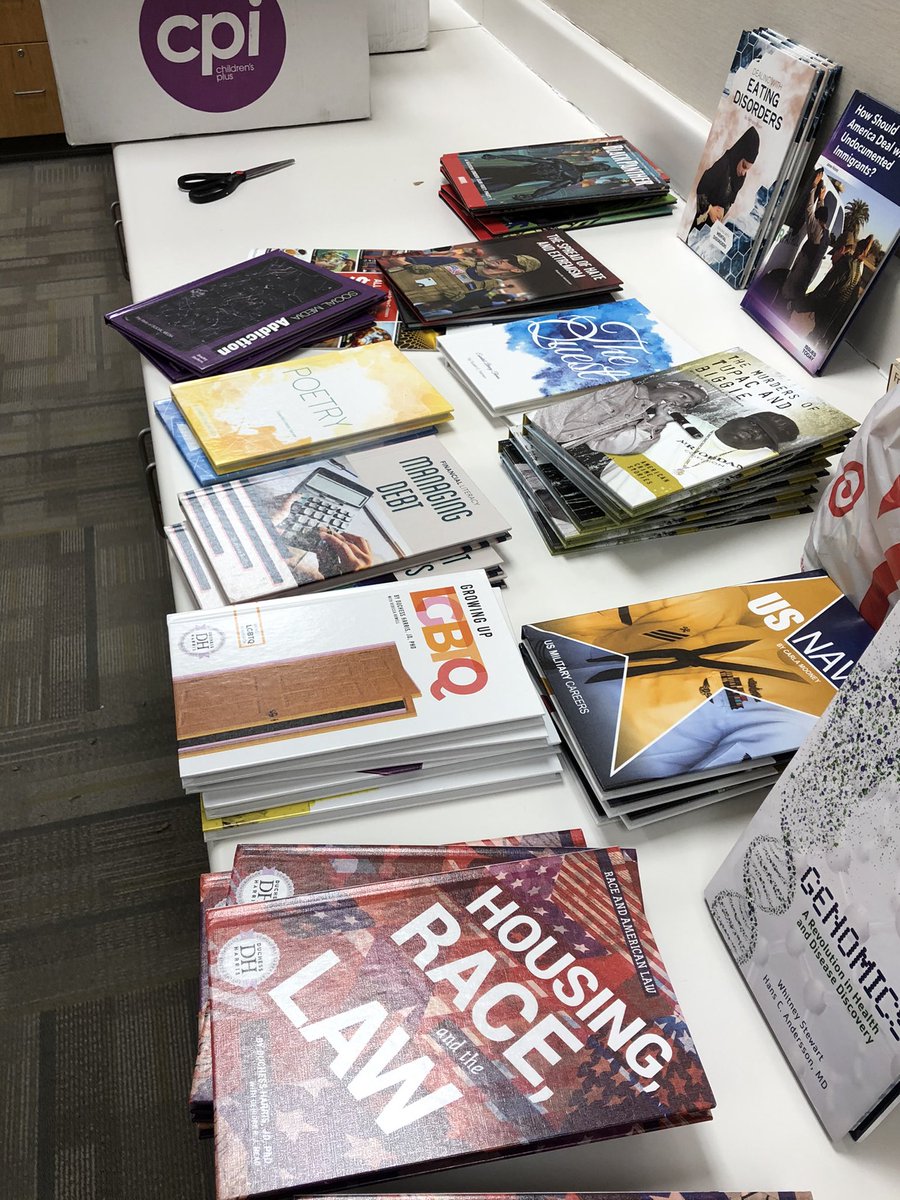 chs_media's tweet photo. New books at your school library! #INlibraries #INLibrarySnapshotDay https://t.co/hPGy3NHuaL