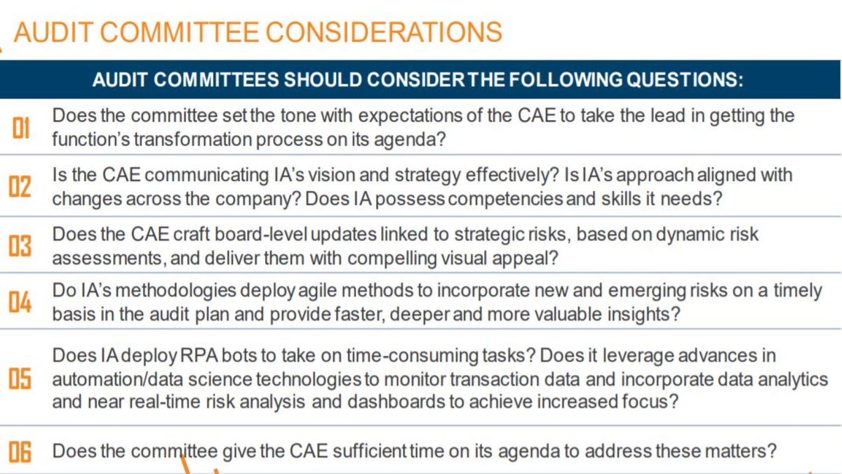 Protiviti's tweet photo. What are the questions audit committees should be considering when it comes to enterprise, process and technology risk issues? - live #PROwebinar https://t.co/Rv5sUB1Xbp #AuditCommittee https://t.co/udh263GWZV