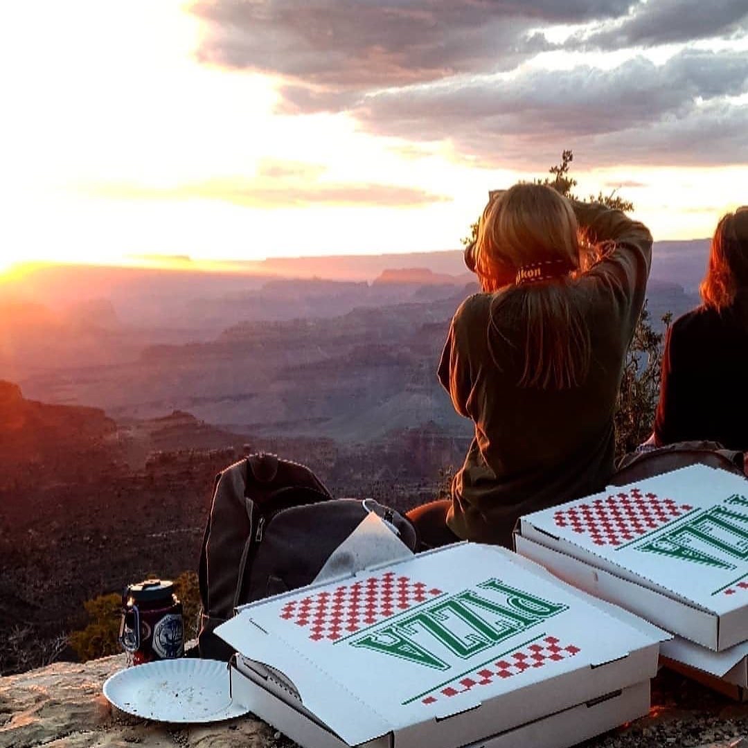 Pizza &amp; sunset at the Grand Canyon? You get up to 30 days to travel in the USA after camp on the J-1 visa. Apply now or set up a welcome call for more information! #CCUSA #CCUSAStrong #BestSummer Ever #WorkandTravel #GapYearTravel #WorkAbroad #LoveVolunteers #CampCounselor