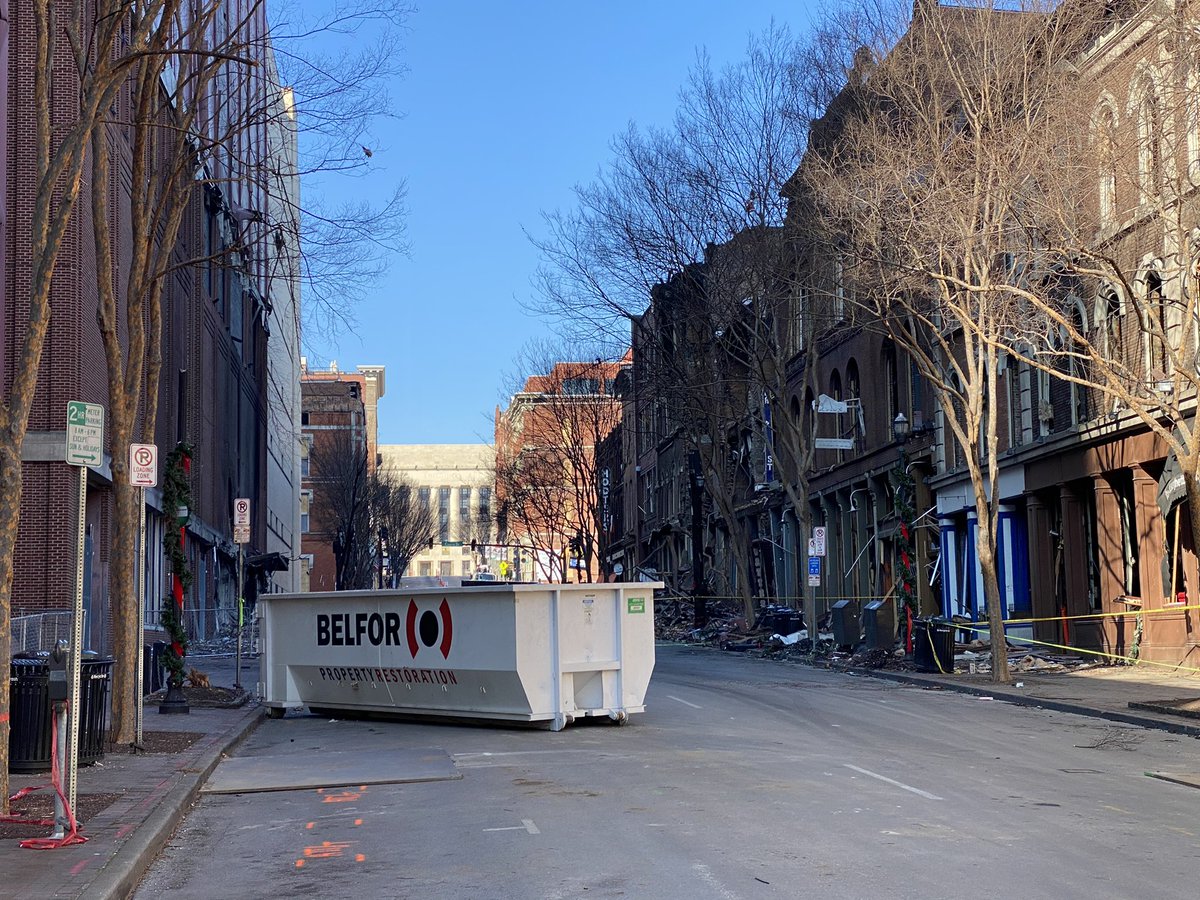 Here’s what the site of the #nashvillebombing looks like at this very moment. The country’s focus has moved on from it far too soon.