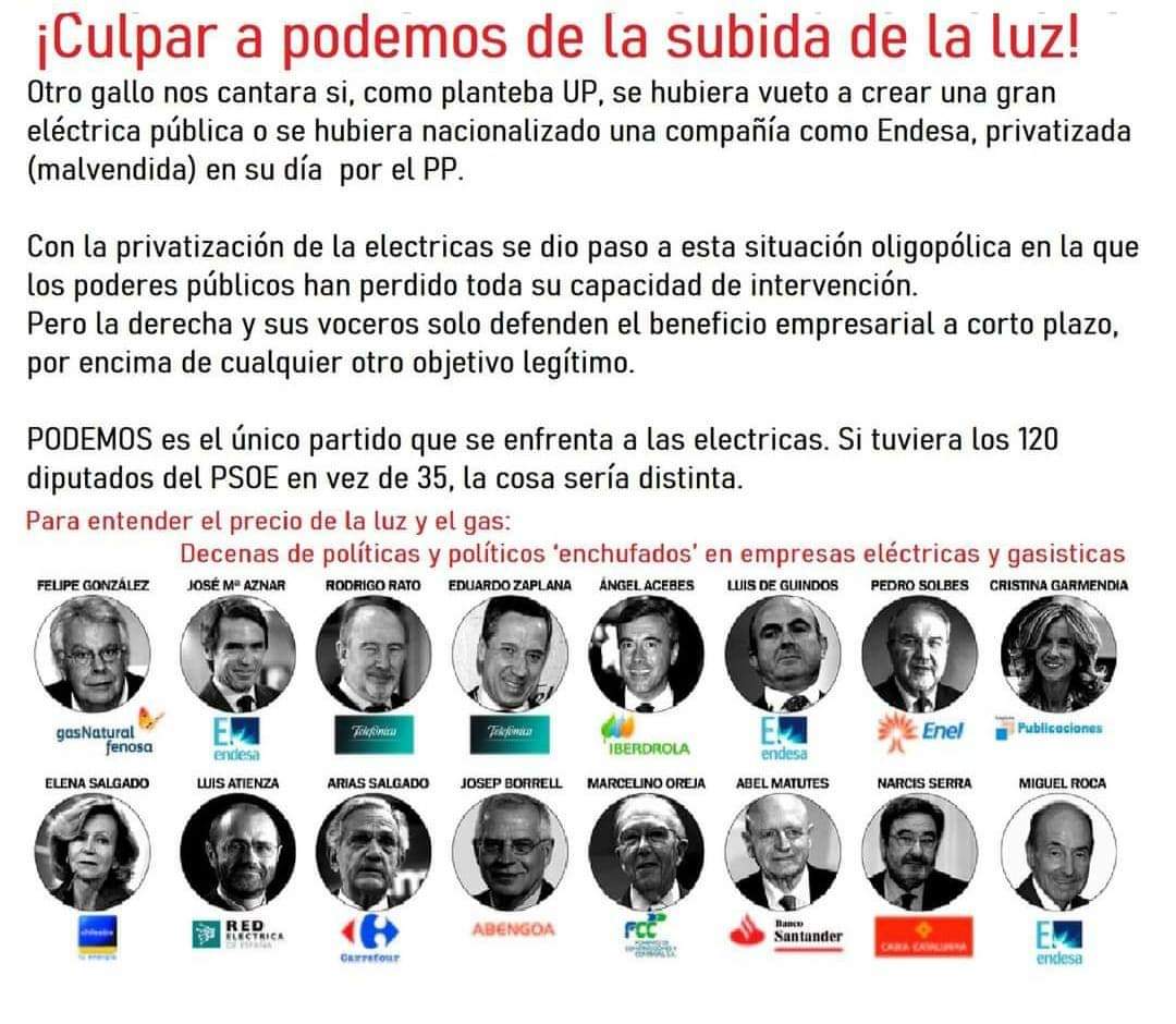 Esto explica un poco mejor el por qué sube la factura de la luz.