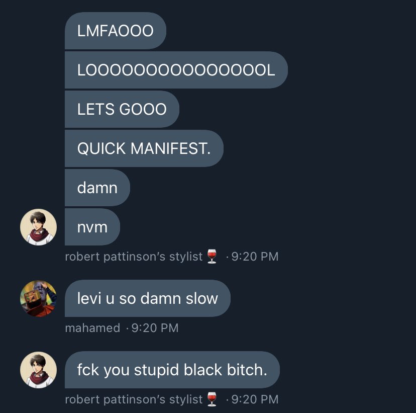 these convos being a minute apart