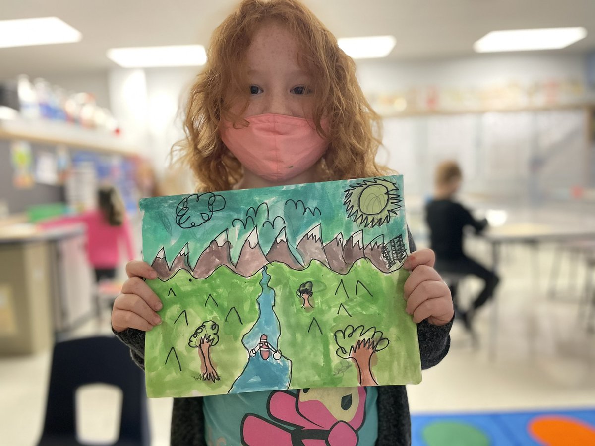 <a href="/AlyshaWilson_WW/">Alysha Kendall</a> class painting their landscape project today. These turned out great and they did an awesome job showing perspective! <a href="/leahmmcopeland/">Leah Copeland, Ph.D.</a> <a href="/WinnwoodRocks/">Winnwood Elementary School</a> #LeadOn