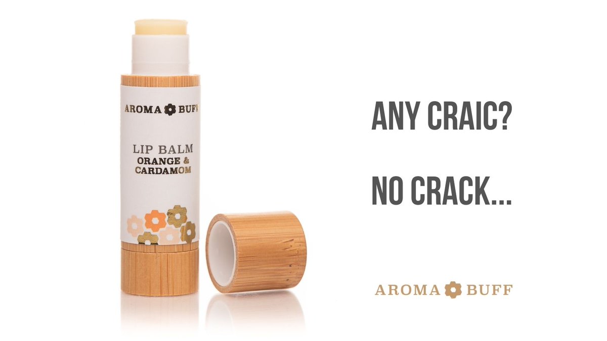 Y'see, the craic is there won't be any crack on your lips when you use AromaBuff lip balms... :) 
#AromaBuff #LouthChat