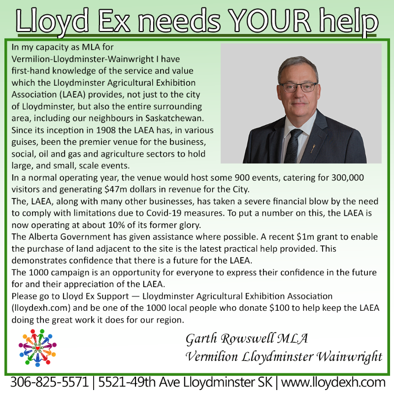 lloydexh's tweet photo. 1000 𝓓𝓸𝓷𝓪𝓽𝓲𝓸𝓷 𝓒𝓪𝓶𝓹𝓪𝓲𝓰𝓷! 💚💚💚

We humbly ask for your donation and then for you to challenge an individual, group or business to do the same

Sincerely - your Lloyd Ex Team
306-825-5571 | https://t.co/OaY2OlRnLh | reception@lloydexh.com

#yourlloydex https://t.co/fHzTTxT4wN