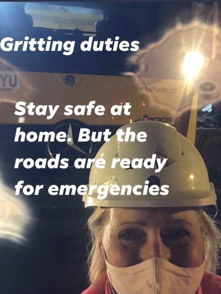 Respect your Gritting lorry drivers. They make the roads safer for all of us . #latenights#earlymornings#safedrives