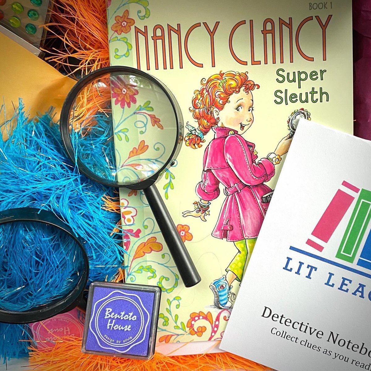 litleagueboxes's tweet photo. Mystery solving, finger print art, fun with French, and so much more in our NANCY CLANCY: SUPER SLEUTH book-themed activity box! Ooh la la! #nancyclancy #litleagueboxes #kiddetective https://t.co/Hkk2oKT7Dv
