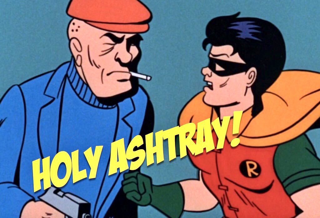 RetroNewsNow's tweet photo. ‘Holy Ashtray!’

— Robin’s first ‘Batman’ ‘Holy’ exclamation (January 12, 1966) https://t.co/84TSWk8W1r