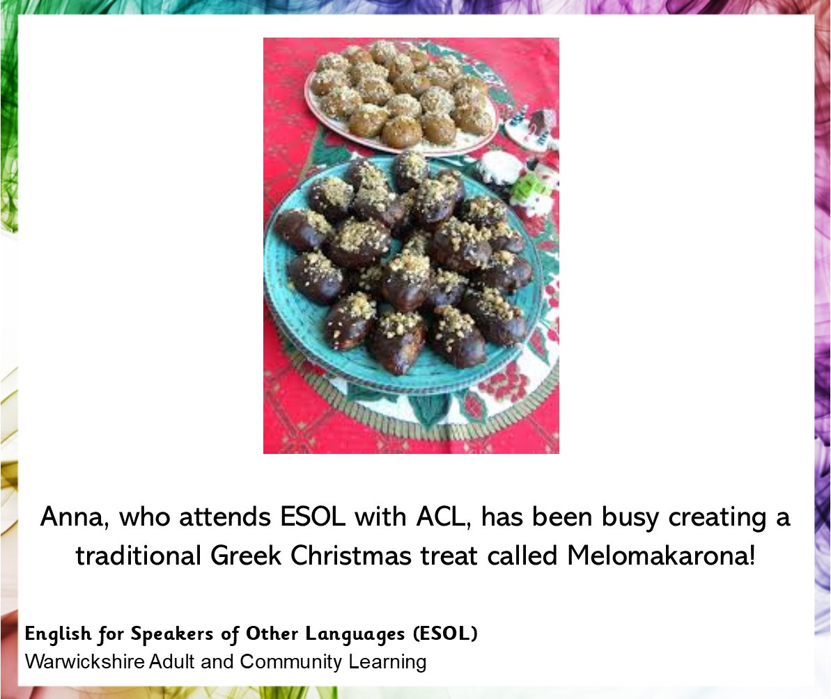 warksacl's tweet image. #ACL #ESOL learners have been busy making delicious treats - some inspired by our #BreadWorkshop, other as part of their cultural celebrations. Inspired, too? Join a course - warwickshire.gov.uk/adultlearning