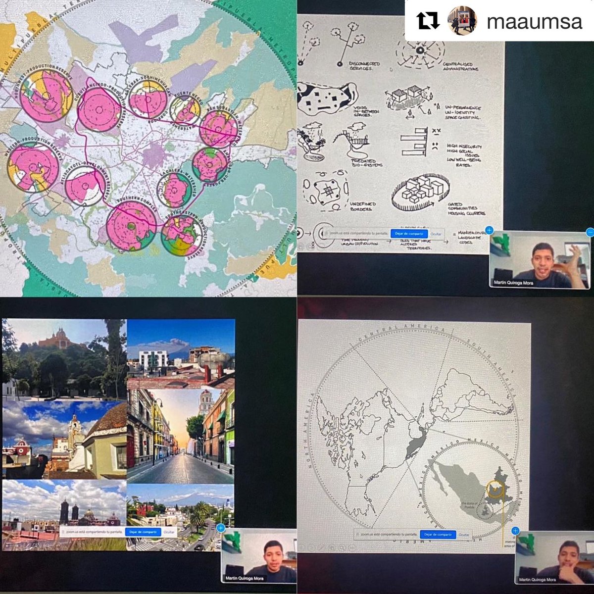 gusmoore1987's tweet photo. A better caption of this morning’s presentation to the @TheMSArch MA Architecture + Urbanism 2021 cohort: #MultiCities #Puebla https://t.co/G2KVa9wWf9