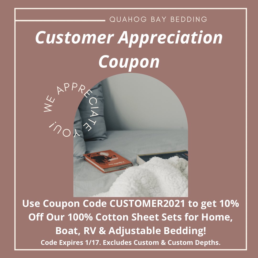 ILuvSailing's tweet photo. 💌CUSTOMER APPRECIATION COUPON - 10% Off Our 100% Cotton Sheets! - https://t.co/fImz6kjlHp https://t.co/K9rQbUTGgF