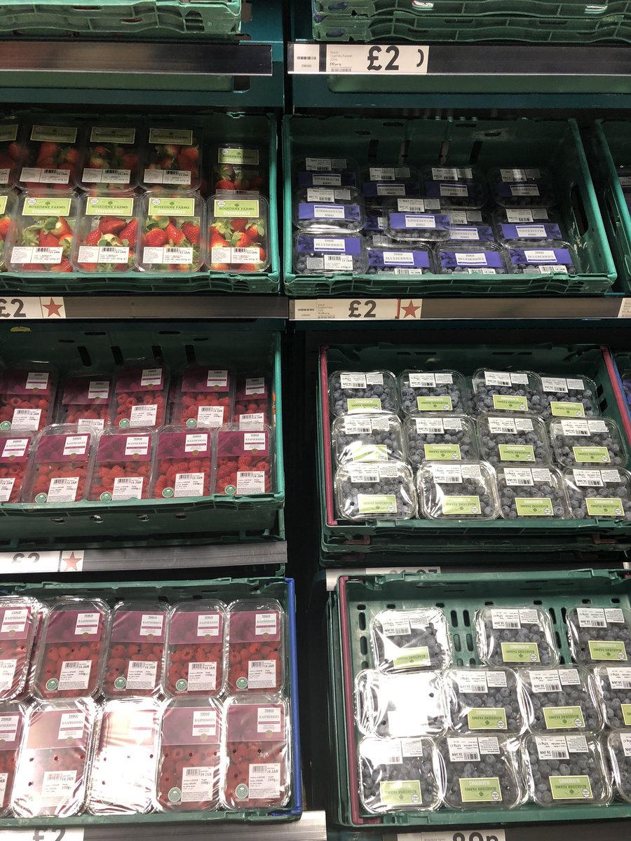 Remainer ( Rejoiners) have moaned that Brexit has caused a shortage of fresh produce, particularly things like blueberries. Hmm pic below was taken today at my local Tesco today,an organisation that sources blueberries from Places like Peru. https://t.co/31fJ6QWzJ3