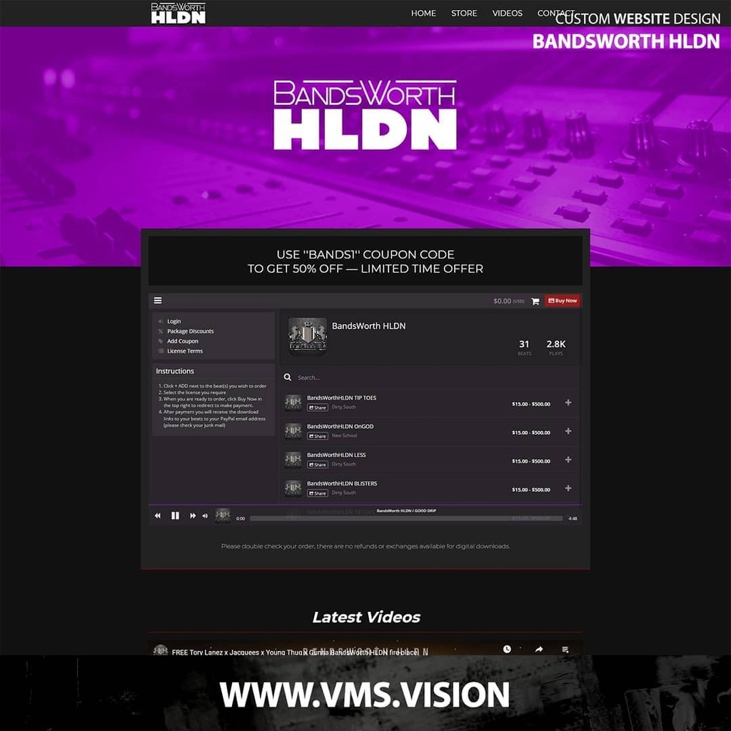 XLayvision's tweet image. Custom HTML One-Page Website Design including Airbit Beatstore for Bandsworth HLDN.

#website #webdesign #htmlcoding #csscoding #beatstore #airbit #sellbeats #sellbeatsonline #producer #producerlife #beatmaker #musicproducer #music #design #gfx #vms instagr.am/p/CJ9L84WiXuQ/
