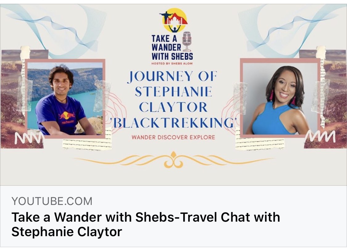 blacktrekking's tweet photo. This interview was awesome! We talked everything from my travel memoir, future for the blog, and my next travel book in the making ...plus my takeaways from the numerous trips I’ve taken. 
Watch the interview here: https://t.co/MPB2Ece04P https://t.co/T4h8TlTpts
