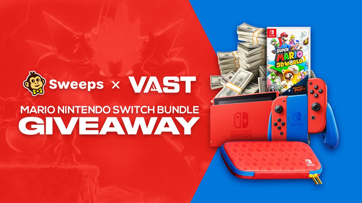 EpicTalentGG's tweet image. I am giving a Mario Red &amp;amp; Blue Edition #NintendoSwitch Bundle or $360 to one lucky follower who retweets this and tags a friend within the next 72 hours.

To enter:
- Reply/Retweet with #MarioSwitchGiveaway
- Follow @VastGG

Bonus prize if you have notifications on.