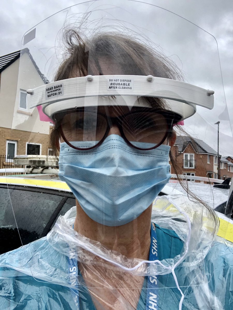 And THIS is what people like me wear to visit patients with  #COVID19 in their homes because  #COVIDisAirborne !