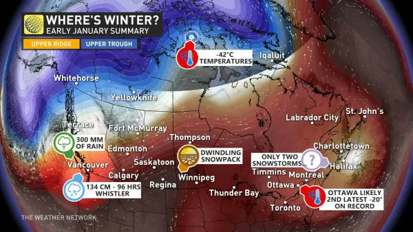 CDN weather news:"Not what we expected""Cold is coming""Warmer than normal""More like El Nino""Expect more warm shots""Cold air trapped in the Arctic"...yet no mention of climate change? Why,  @weathernetwork  @accuweather  @environmentca  @gtaweather1  @CP24  @680NEWS  @CBCNews?
