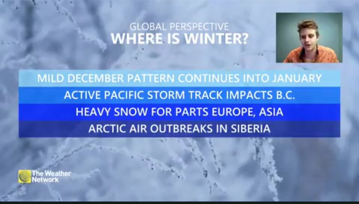 CDN weather news:"Not what we expected""Cold is coming""Warmer than normal""More like El Nino""Expect more warm shots""Cold air trapped in the Arctic"...yet no mention of climate change? Why,  @weathernetwork  @accuweather  @environmentca  @gtaweather1  @CP24  @680NEWS  @CBCNews?