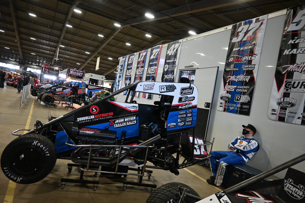 Practice yesterday went really well in the <a href="/quikpits/">QuikPits.com</a> <a href="/SundollarR/">SundollarRestoration</a> #37W! Feeling very comfortable heading into Thursday! <a href="/ShaneGolobic/">Shane Golobic</a> and <a href="/dustingolobic/">Dustin Golobic</a> have these <a href="/mattwoodracing/">Matt Wood Racing</a> cars flying around the Expo! Excited to see what Shane can do tonight👊