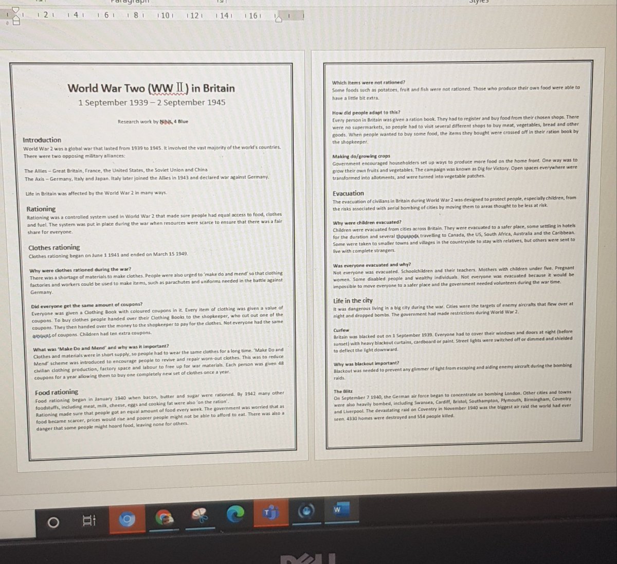 RevatiKaattil's tweet photo. I was working with #Nihit today, learning about WW2, from a Britain's PoV. History was always a dear subject, but I have never enjoyed it to this extend.
He did a research work on the subject (they have given specific Qs to answer &amp; the result was a beautiful report) + https://t.co/U87dqqwLZ7