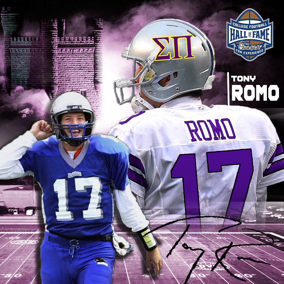 Congratulations to EIU Beta-Gamma brother Tony Romo on being named to the 2021 College Football Hall of Fame Class! #AlwaysASigmaPi🦉