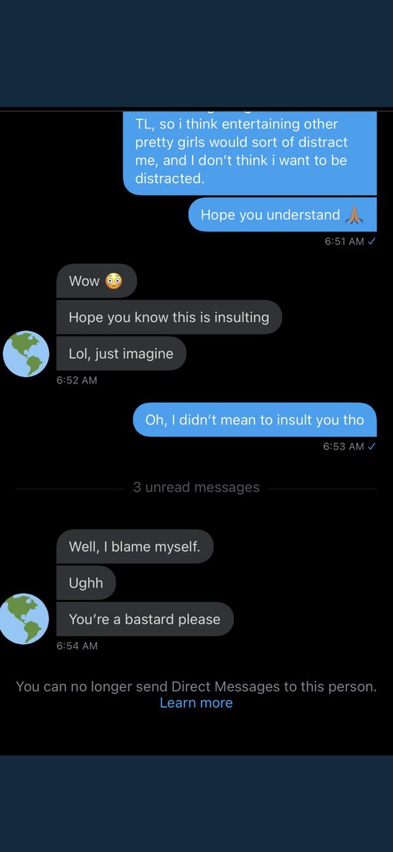 7.Innocent man got blocked even after trying to be as polite as possible