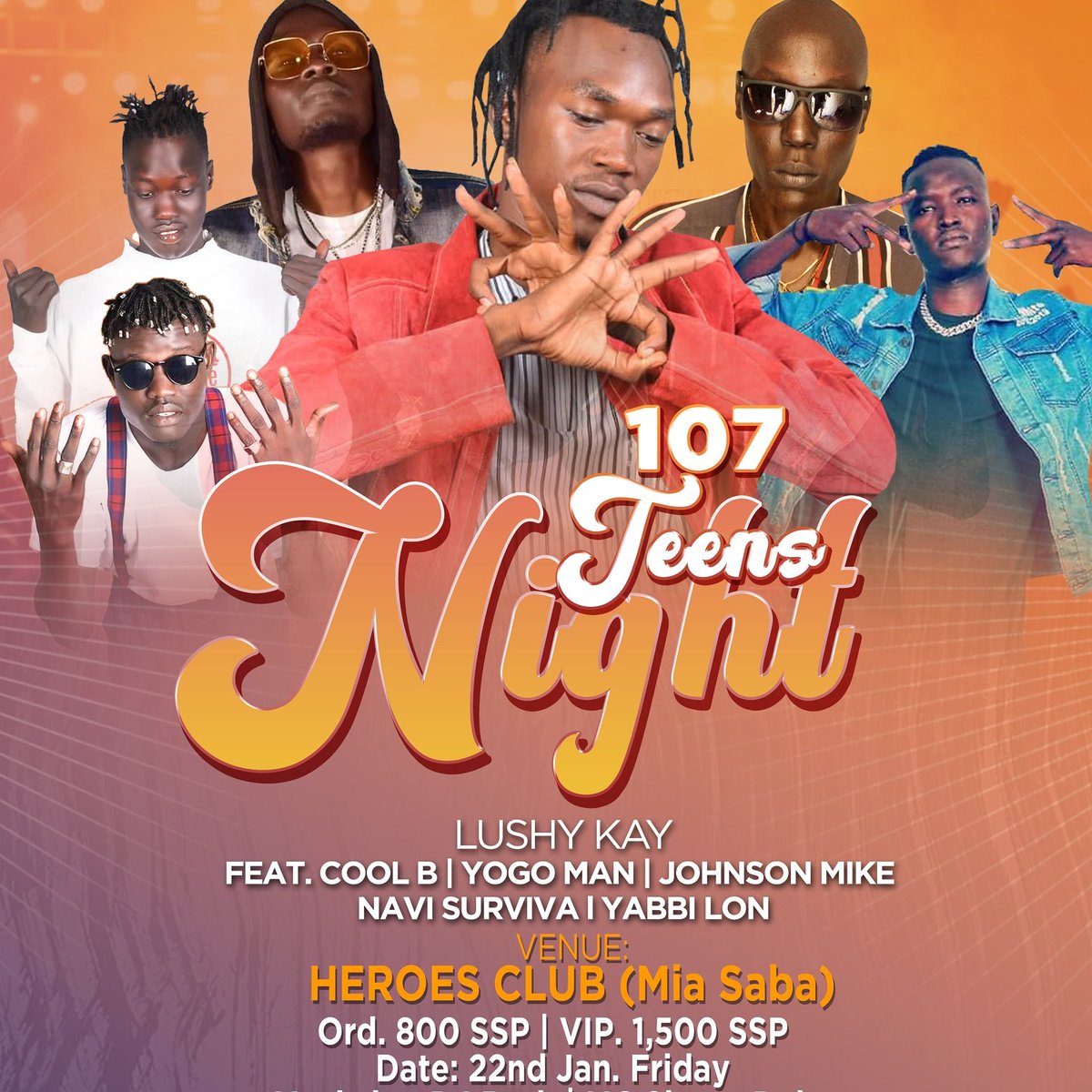 LushyKay211's tweet photo. 22nd Jan Friday Juba South Sudan 
mia Saba ( 107 Club heroes)
#TEENS_NIGHT https://t.co/biGgrhGv6w