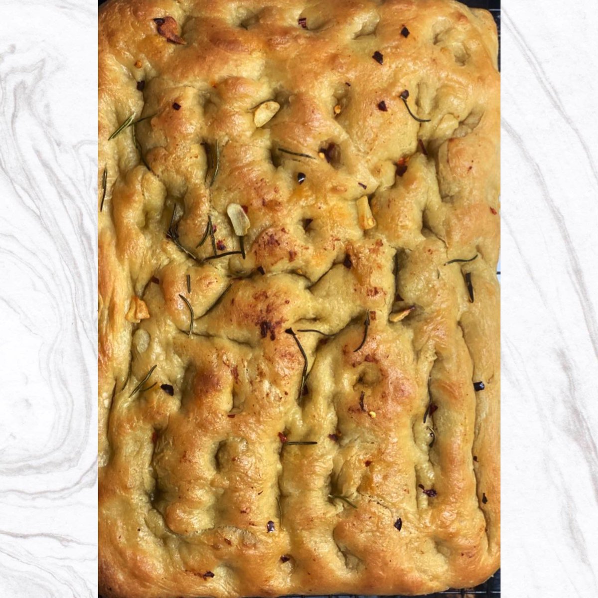 CBCBronx's tweet photo. Homemade rosemary garlic focaccia
Making bread 🍞 🥖 from scratch proved to be so much easier than expected. It seems like such a daunting task but with a little patience you can do it too! 
**Swipe left to see the before and after** #breadmaking #focaccia #dough https://t.co/fSogZoFgTR