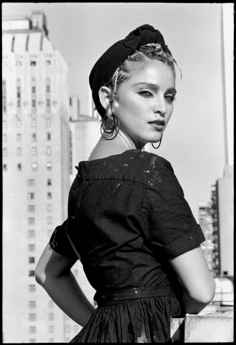 “It was 1983 and I was the New York photographer for The Face. They told me I had to photograph Madonna, and I had no idea who that was. Madonna came over (with Debi Mazar) and she looked beautiful. She was an unbelievable subject that day, her face, her expression'