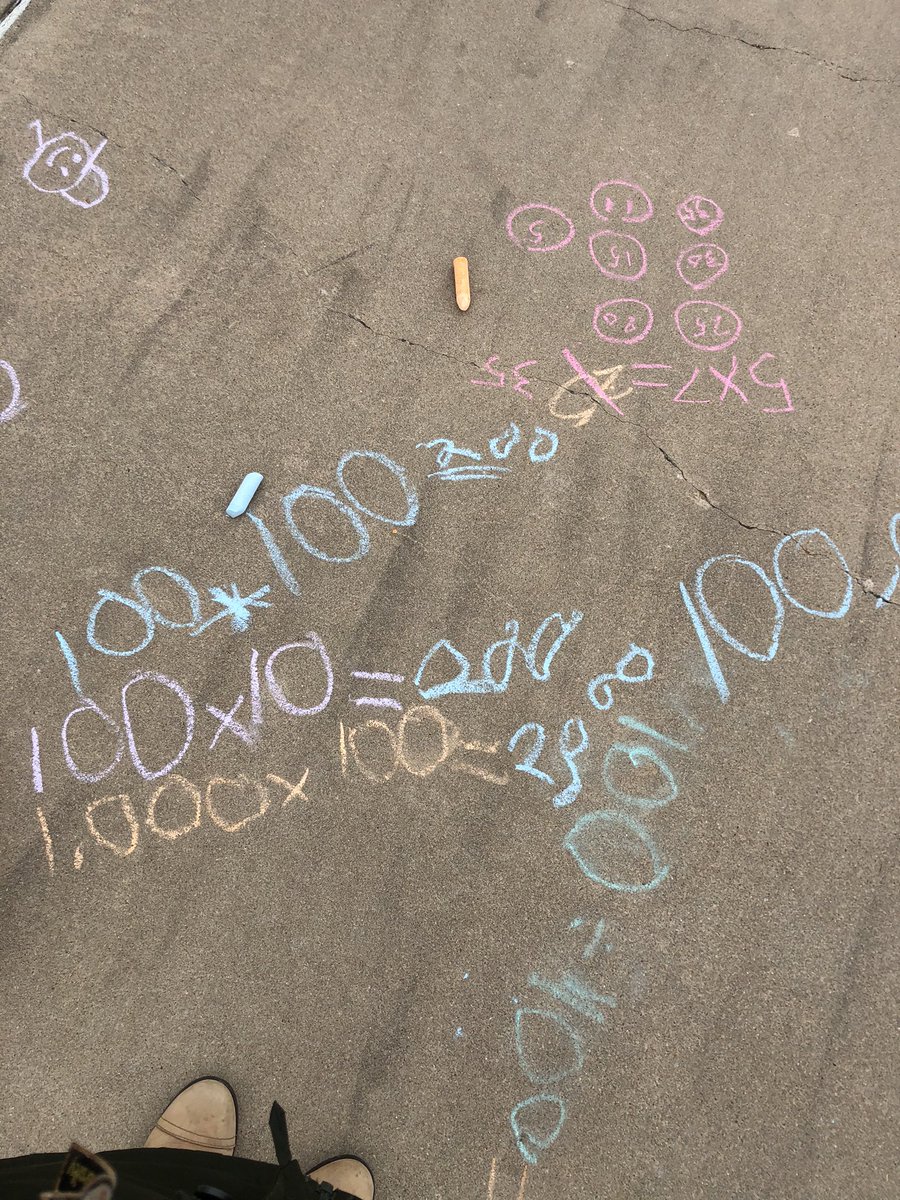 bcberber's tweet photo. #mathisfun #ProudTeacher My students decided to give each other math problems during recess!! 🙌🏼😍@Alexander_AISD https://t.co/K1iEgsPCpV