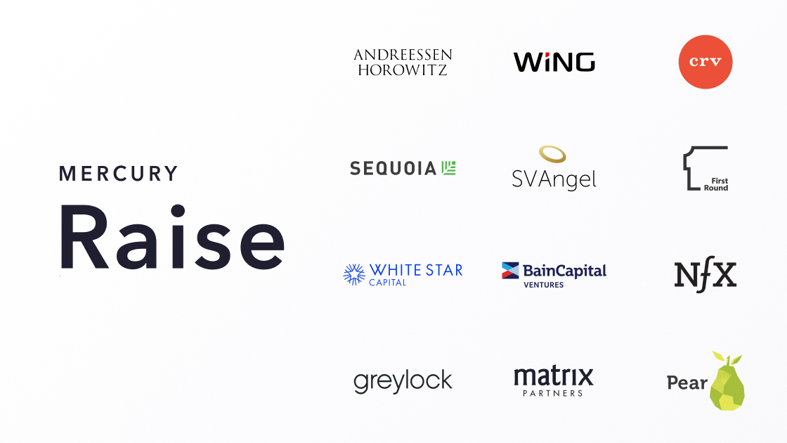mercury's tweet photo. Announcing Mercury Raise: Round 2.

Get your seed-stage startup in front of 170+ angels and VC firms, including @a16z, @firstround, and @sequoia.

Apply here: https://t.co/4CPfstFoMP https://t.co/HtsuDFI94Q