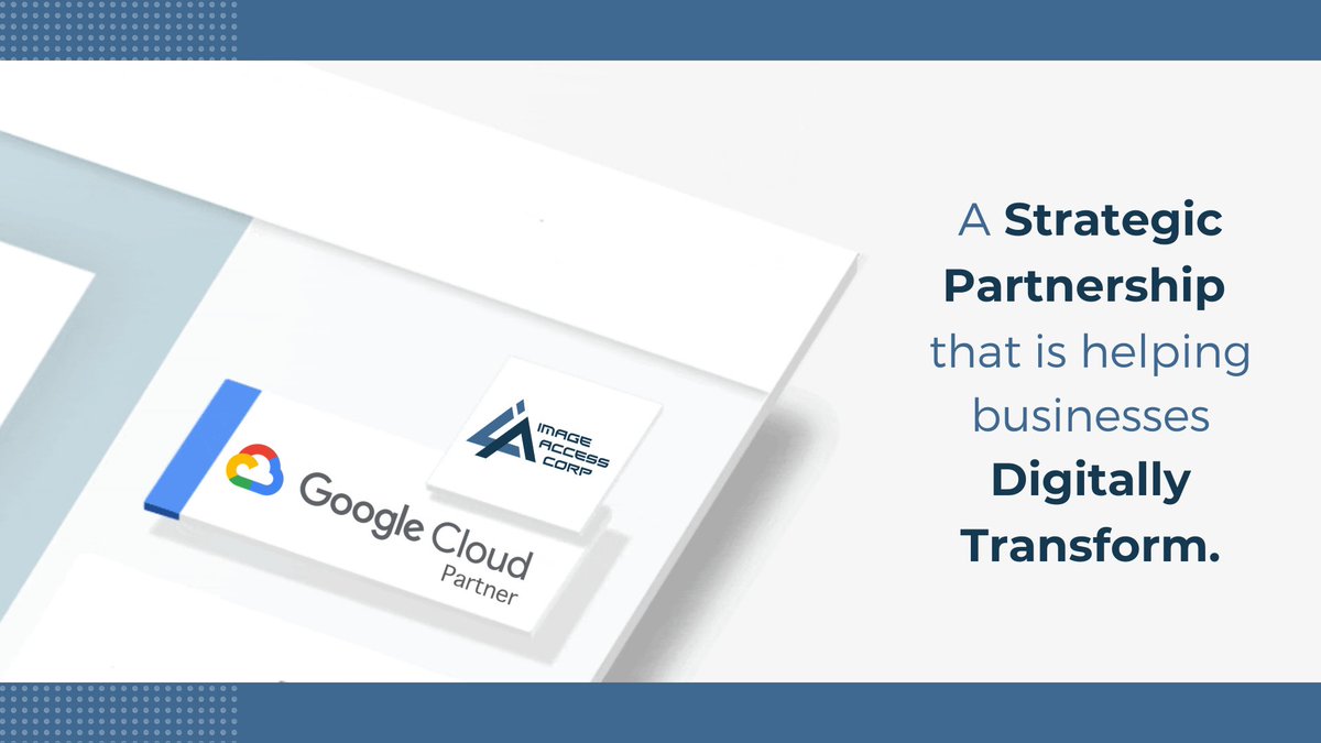 imageaccesscorp's tweet photo. We're happy to announce #IAC is officially part of #GoogleCloud 's Partner Program. Through this partnership, we can:

-Utilize industry-leading deep-learning network algorithms using AI extraction

-Derive valuable insights from your unstructured documents

 #ImageAccessCorp https://t.co/DvMWBrtfon