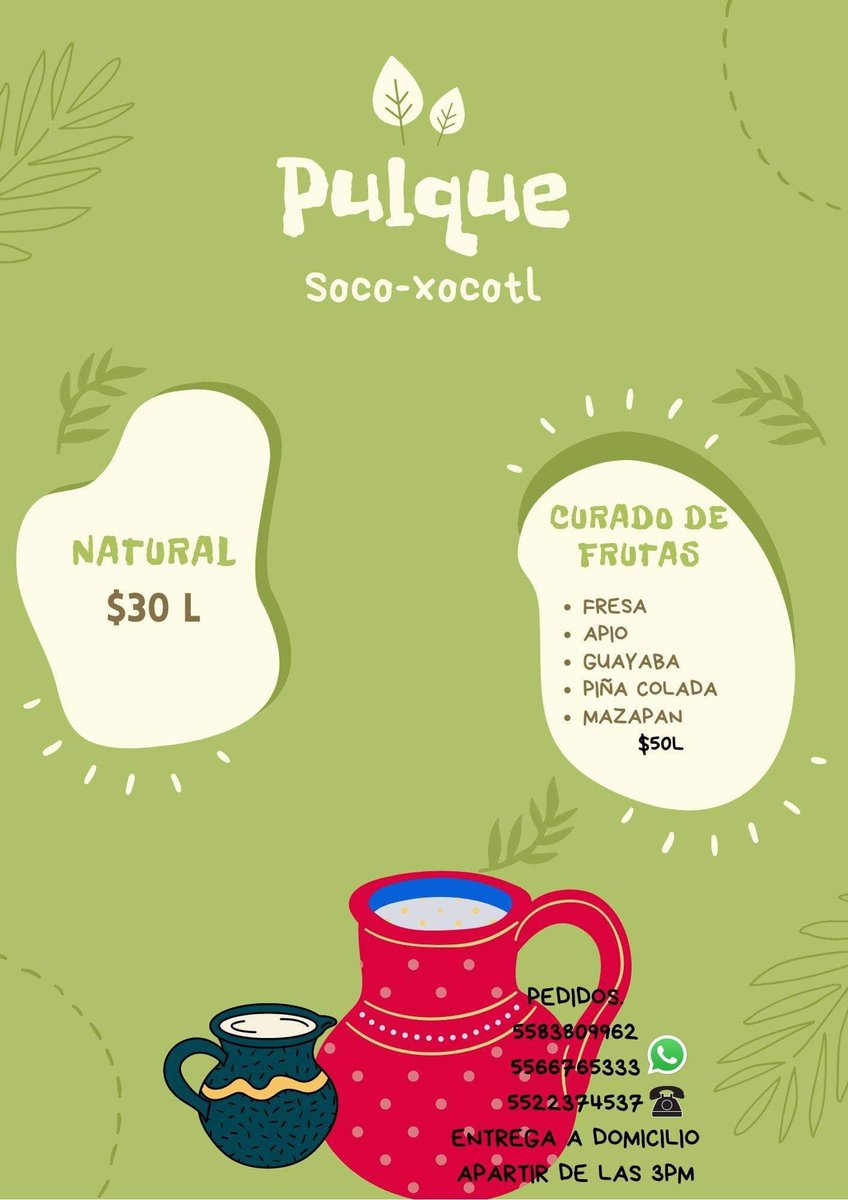¡Buenas tardes vecinos! en esta ocasión les compartimos esta deliciosa opción. Entrega a domicilio. 🥛  contacto 👇#comerciolocal #pulque #pueblodexoco