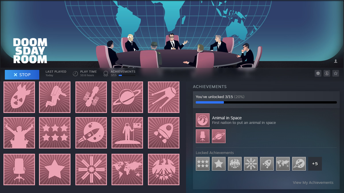 Doubletonstudio's tweet photo. Added all the Doomsday Room achievements today in Steam!

Now testing them in game!...so far I got three...🙃

#gamedev #indiedev #UnitedNations #gameinsight https://t.co/rig4h9LPsR