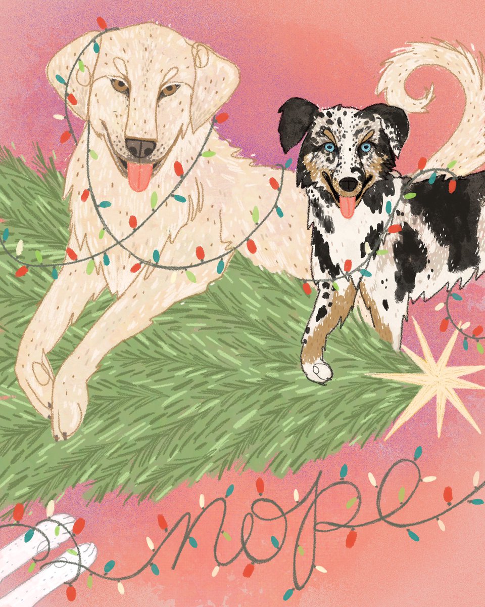InkedInRedART's tweet photo. β² N O P E β²
Merry Christmas & happy NOPE 2020 from Biscuit, Muffin, Pangur BΓ‘n & Erin! πΎπβ€οΈβ¨π
#inkedinred #australianshepherd #anatolianshepherd #catcard #dogcard #sandyclaws #merryxmas #holidaycard #nope #2020sucks https://t.co/hTBkHhj9KO