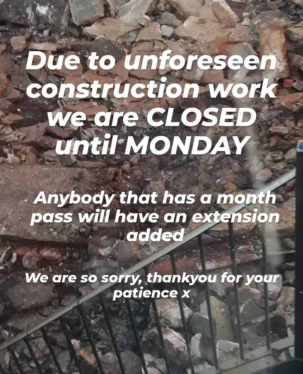 WirralLoft's tweet photo. We had this sprung upon us last minute so we're sorry for the closure!
The good news is that we should be back open with a lovely new outside area by Monday 😁 https://t.co/0GJaX3RwiM