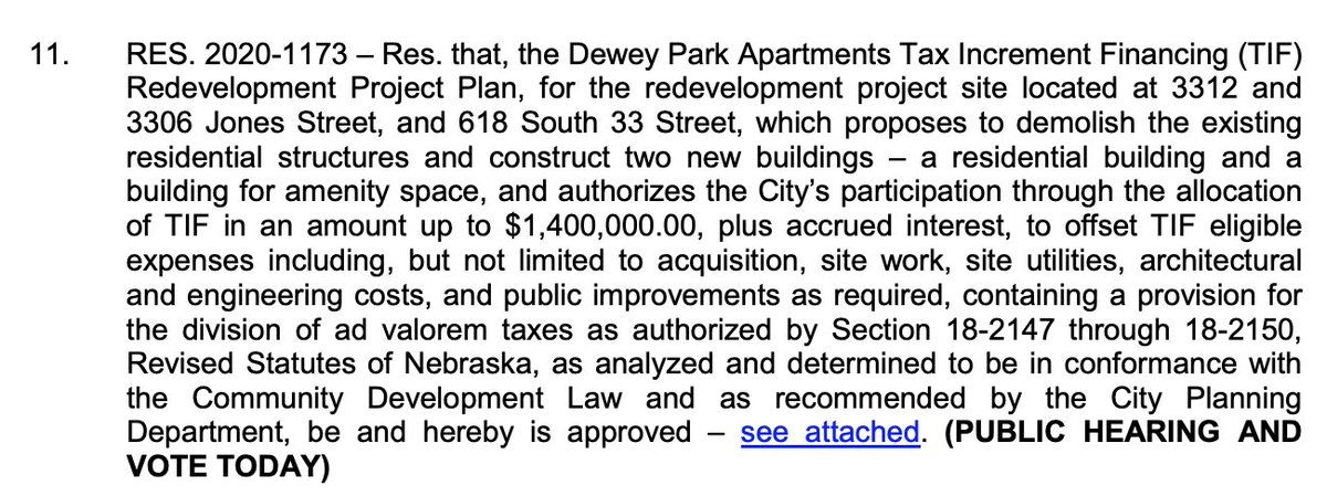 We're on to talking about planning items. One of the big pieces to watch: Res 11.Many people upset about the proposition to demolish apartments to make way for a $10m project that would include 55 market rate apartments and a one-story building for "amenity space"