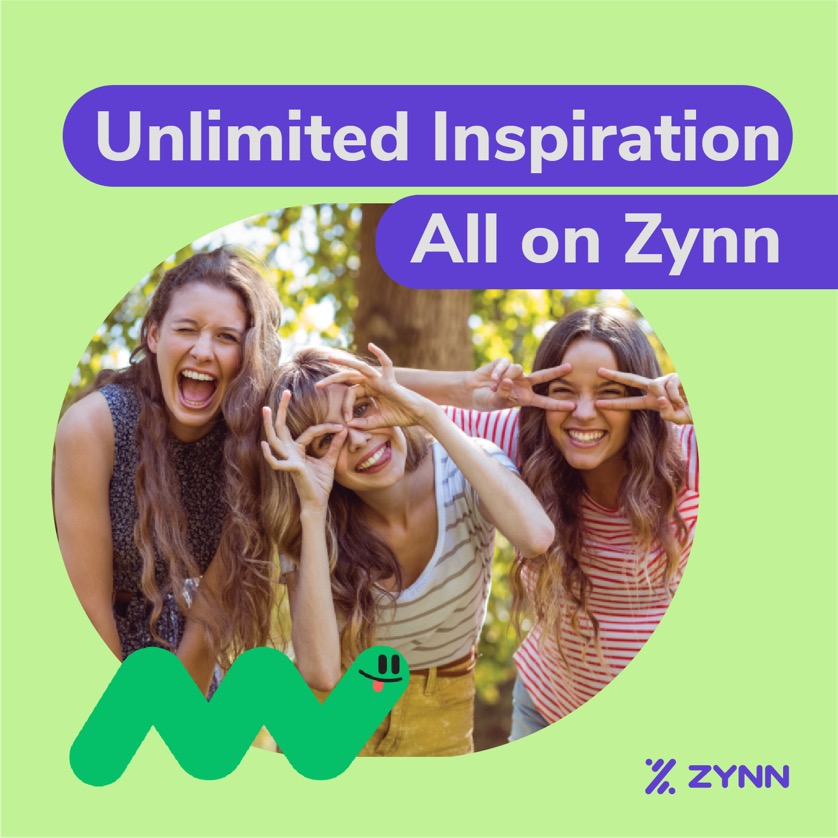 Find inspiration for the things you love, all on Zynn!💜 💛 💜