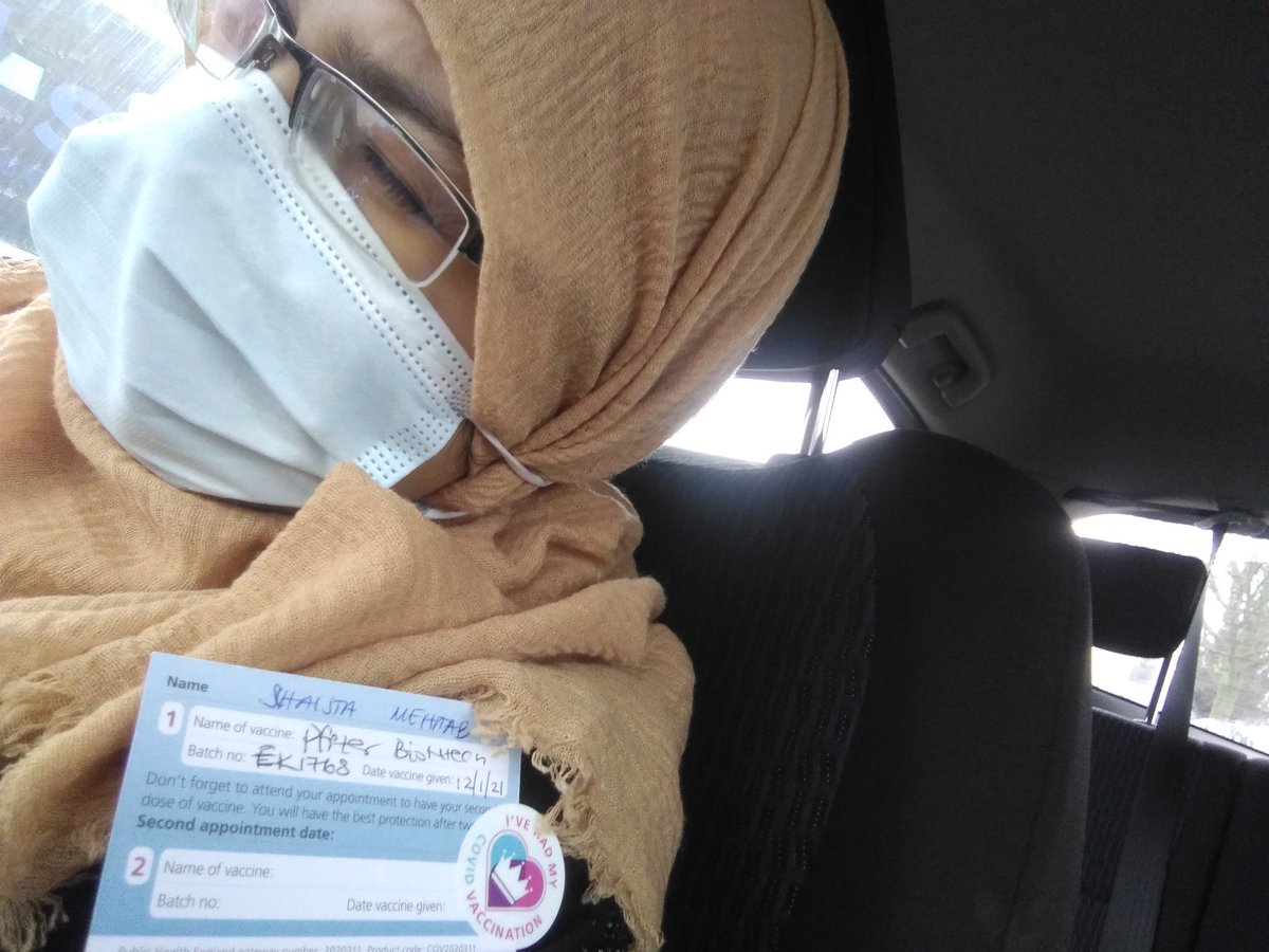 First dose of covid19 vaccine 💪✅