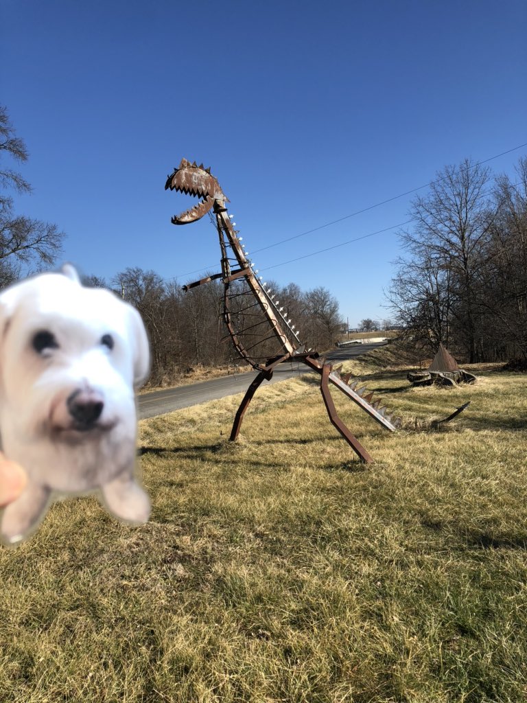 PerfectParker4's tweet photo. Buds, thanks to my sweet fren @TuckerDude1 I am #flatparker and can go with mom and dad and my hoosis! It’s a good thing too cuz buds....I hadta protect them from this T-Rex on Highway.... T of course! https://t.co/0rpJLkyI9c