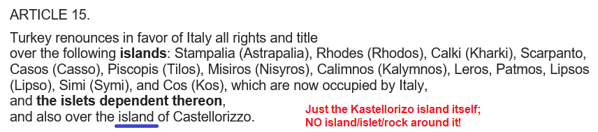 AlexyFlemming's tweet photo. @mavros_pit7 @KyrCynic @serhat34239634 @kostasfasoulak @fragoua @BMoon_bee @oulosP @michaeltanchum #Turkey's islands in Islands (#Aegean) Sea:
a) "<3NM" islands
(except #Samos 0.90NM / #Kos 2.53NM)
b) #Imbros 8.95NM, #Rabbit 3.54NM
c)153 ">3NM" islands/islets/rocks:
#Kardak (imia) #Paşa #Koyun
#Eşek (agathonisi) #Bulamaç (farmakonisi)
#VenedikKayalıkları
#Bugadoz (gavdos) https://t.co/dZAnq1VJMU