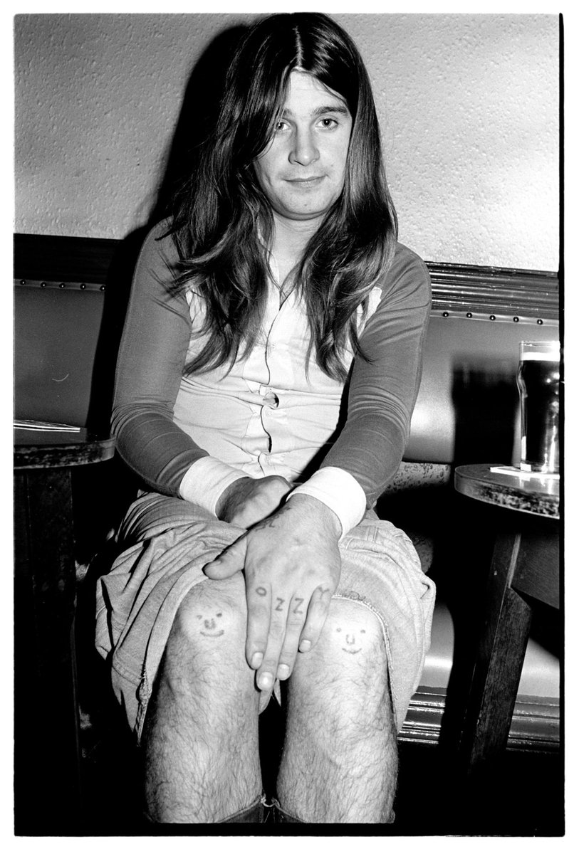 Last but definitely not least..Ozzy Osbourne with his happy knees, Newcastle, 1975.“I just love that picture of Ozzy, there was something very personable about him…I asked him “where’d you get these tattoos?, and he told me he gave them to himself when he was in prison.” 