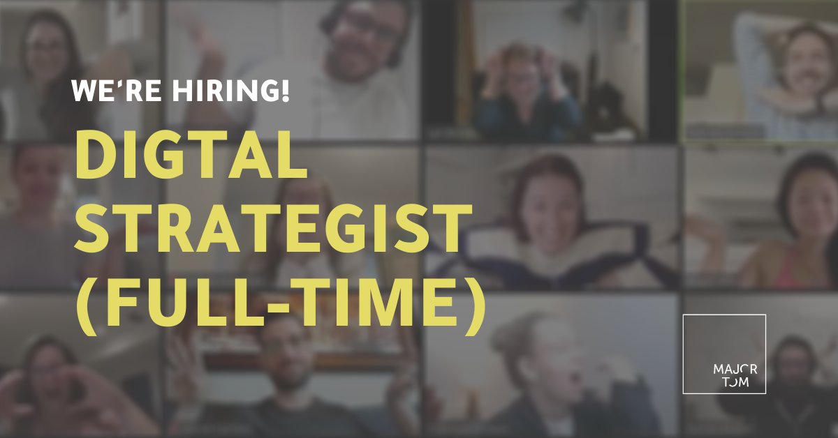 tinastar24's tweet photo. Come work with me! My agency is looking for a Digital Strategist (Full-Time) to join our team. Find full details here: https://t.co/PK6O2fsJLZ https://t.co/zuWhQokQbe
