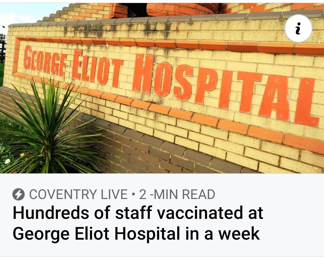 George Eliot have done it again.True Trailblazers, Well done. Your community are extremely proud of you &amp; how you protect us all. We need to stay in to protect you as well.  <a href="/GEHNHSnews/">George Eliot Hospital NHS Trust</a> <a href="/North_Warks_BC/">North Warwickshire BC</a> <a href="/daljitathwal/">Daljit ਦਲਜੀਤ 🌈💙RGN RSCN RHV MBA Hon.Doc</a> <a href="/CatherineFree3/">Catherine Free</a> <a href="/CatherineFree3/">Catherine Free</a> @gertienicphilib